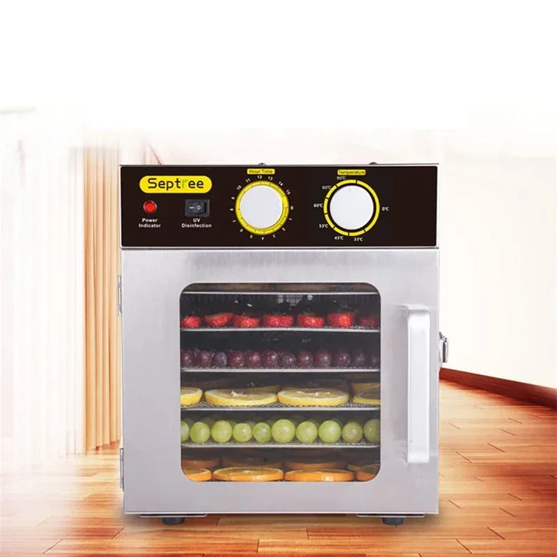 New 6 Layer Stainless Steel Food Dehydrator / Vegetable And Fruit Dryer / Snack Herb And Meat Dryer Food Fruit