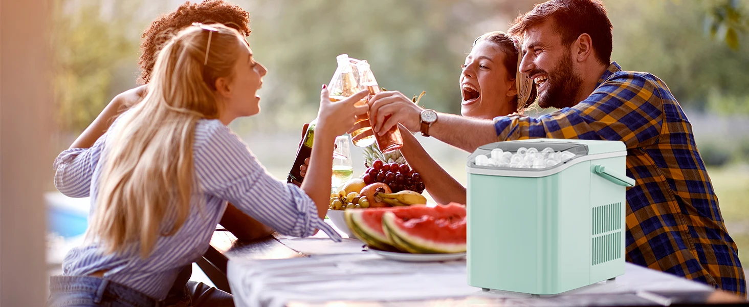 Countertop Ice Maker Ice Machine, Portable Self-Cleaning Ice Machine