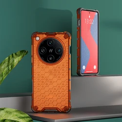 Shockproof Armor Case with Silicone + PC and Transparent Honeycomb Design - Find X8 Pro (Orange)
