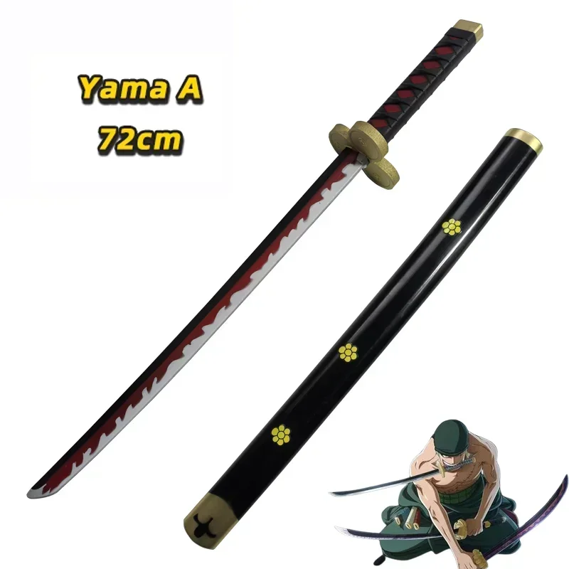 72cm Anime Cosplay Roronoa Zoro Katana Sword PU Wado Ichimonji Sword  Role Playing Aki Mizu Samurai Weapon Party toy Sword 3