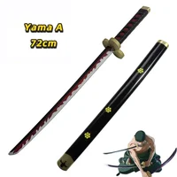 72cm Anime Cosplay Roronoa Zoro Katana Sword PU Wado Ichimonji Sword  Role Playing Qiu Shui Samurai Weapon Party toy Sword 2