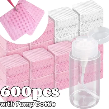 20/600pcs Lint-Free Nail Wipes Gel Cleansing Tissues Aluminum-Free Nail Polish Remover Pads for NaiArt Beauty Cleaning Care Tool