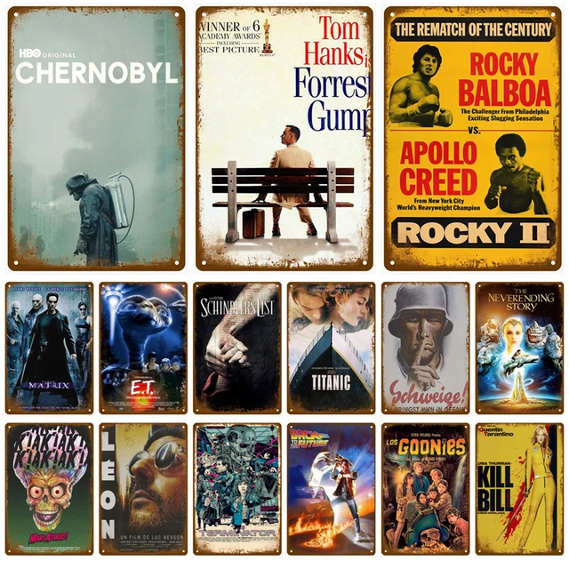 Vintage Wall Decor Art Home Retro Films Metal Sign Old Movie Cinema Plate Bar Club Bedroom Classic US Tin Signs Plaque Poster