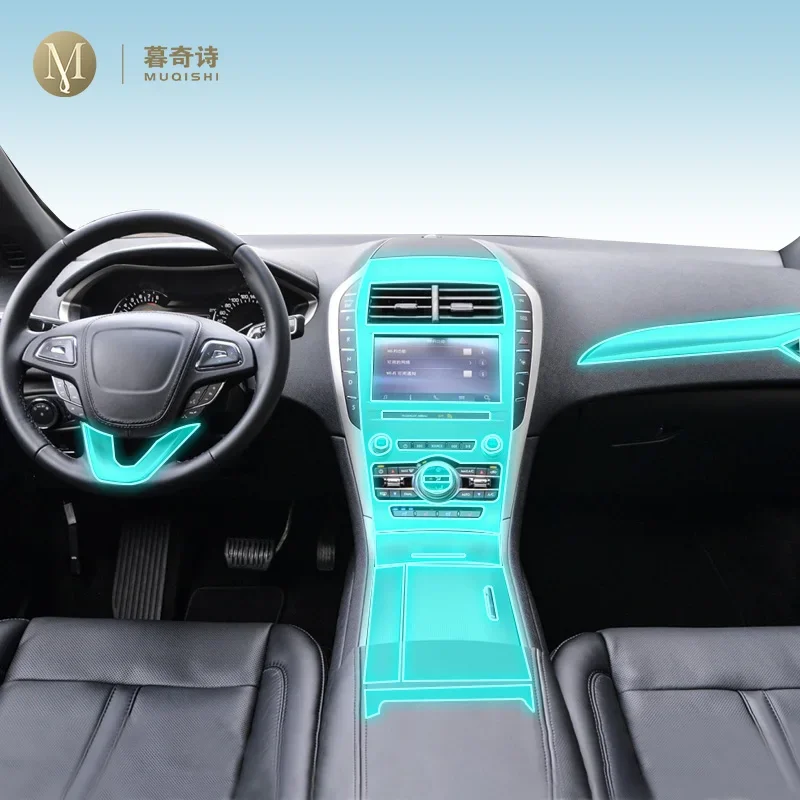 

Защитная пленка для интерьера автомобиля Lincoln MKZ 2015-2022, прозрачная самоклеящаяся пленка из ТПУ для рисования консоли, наклейка против царапин PPF