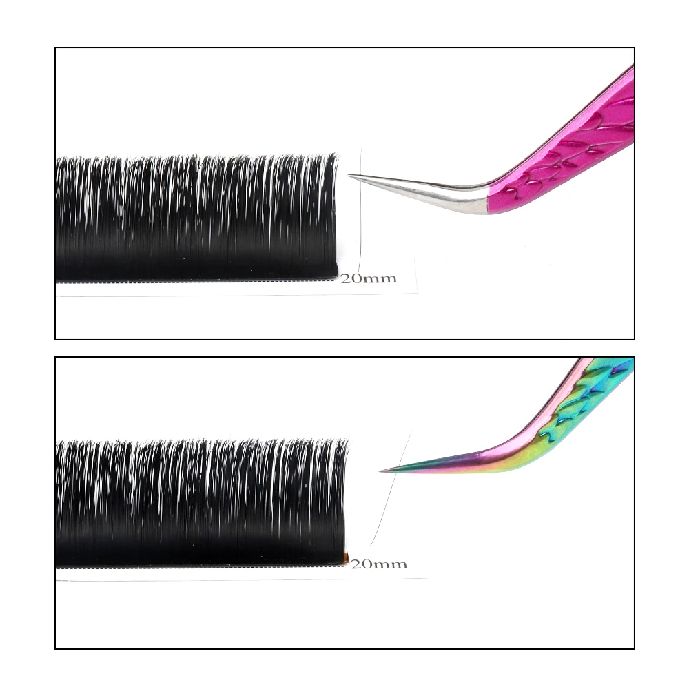 Colorful Stainless Steel Eyelash Extension Tweezers