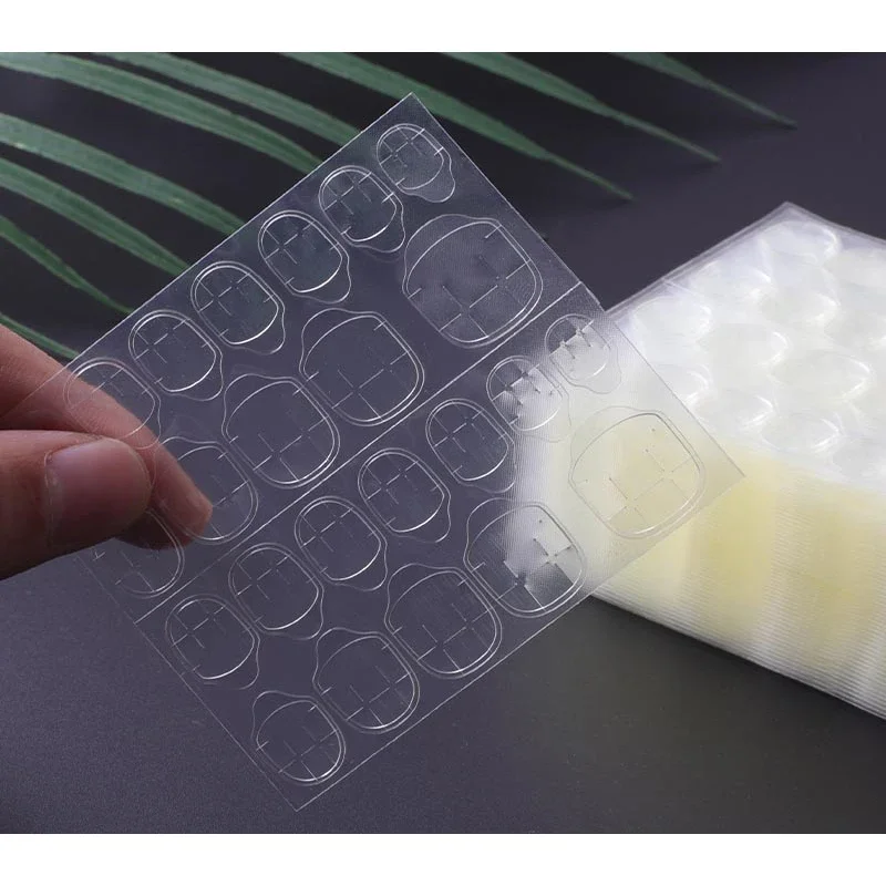 Nail Jelly Glue Double Sided False Nail Art Adhesive Tape Glue Sticker Nails Fake Press on Nails Coffin 1-10sheet fake nails false nails jelly glue false nail glue