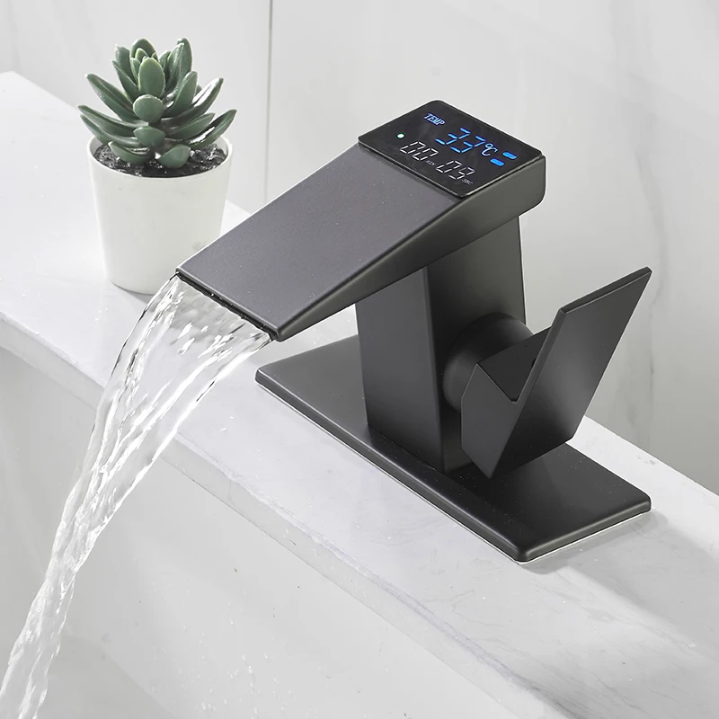 Brass Basin Faucet Bathroom Faucet Bsin Sink Faucet Washbasin Faucet With Digital Display Bathroom Sink Faucet Basin Mixer Crane