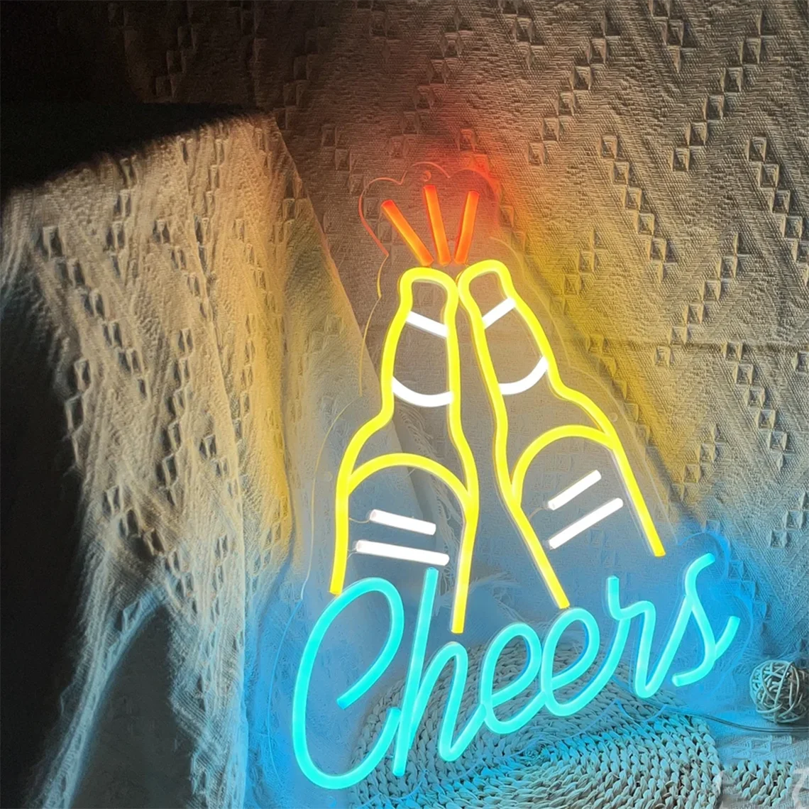 

Cheers Neon Sign Custom Wall Decor Home Bar Pub Club Signs Home Living Room Decor Cocktail Bar Sign Personalized Gifts