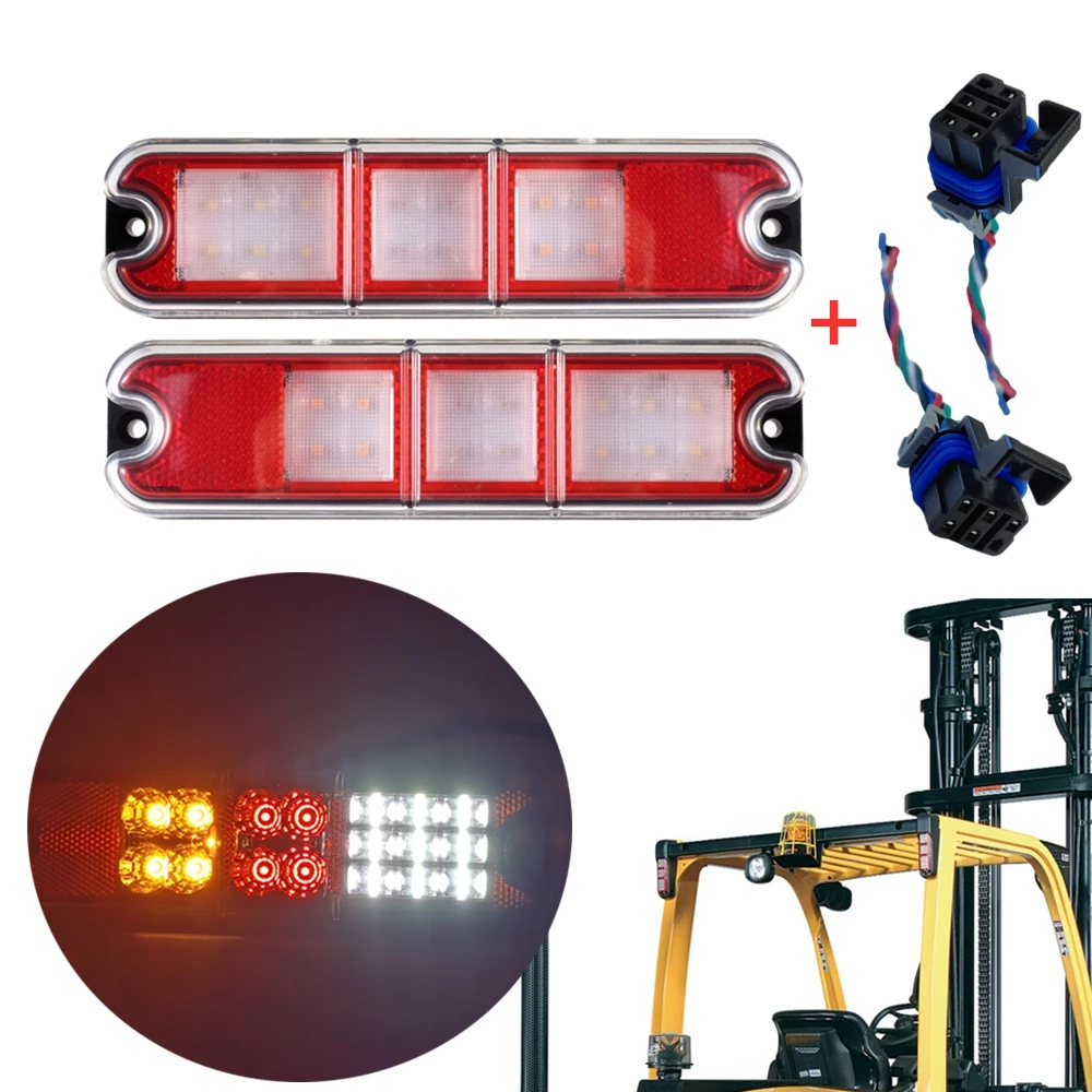 1Pair 10-80v IP65 led forklift tail lights rear stop lights Reverse light For Linde For Haster forklift Parts For Hangcha