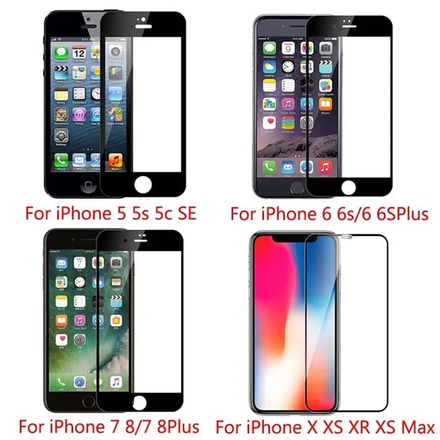 2pcs Premium Tempered Glass For iPhone 16 15 14 13 12 11 Screen Protector Pro Max Full Glue X XR XS 7 8 Plus Armor Retail Box ok 6