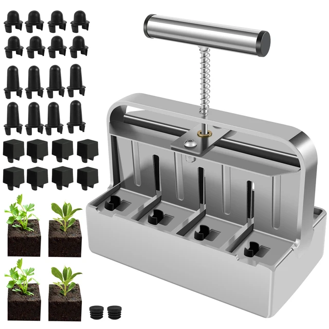 Talaj -Blokkoló Készlet Kézi Négyzetblokk -Készítő 1,57 × 1,97 Hüvelyk Magblokk Gyártó Szerszám Erős Kerti Mikro Blokkolása