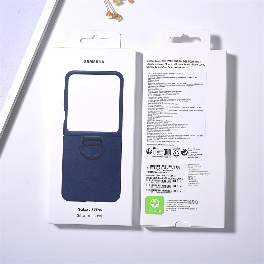 Premium Silicone Case with Holder Ring for Samsung Galaxy Z Flip 6