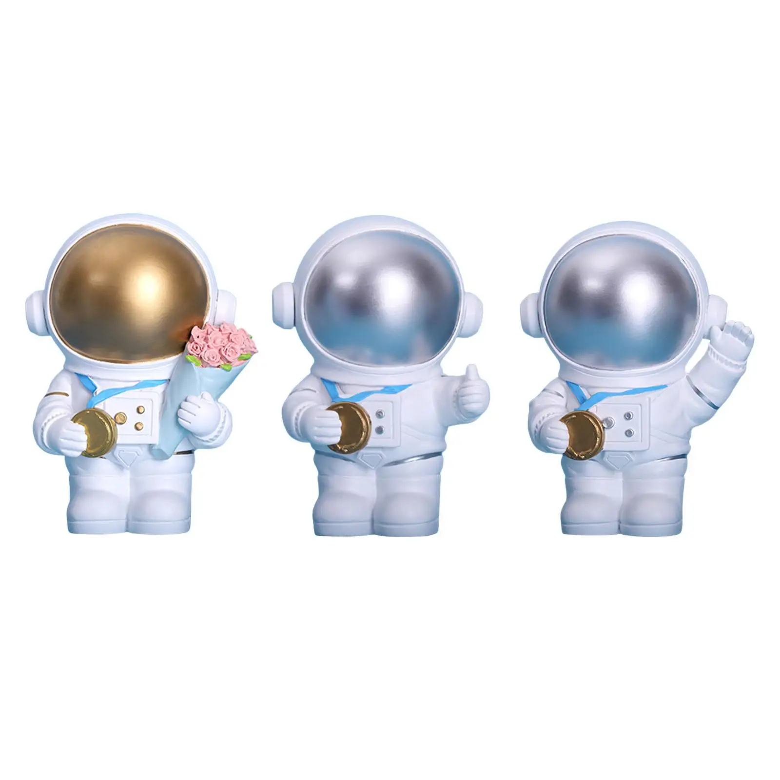 

Astronaut Figurine Resin Housewarming Gift Spaceman Statue for Desktop Living Room