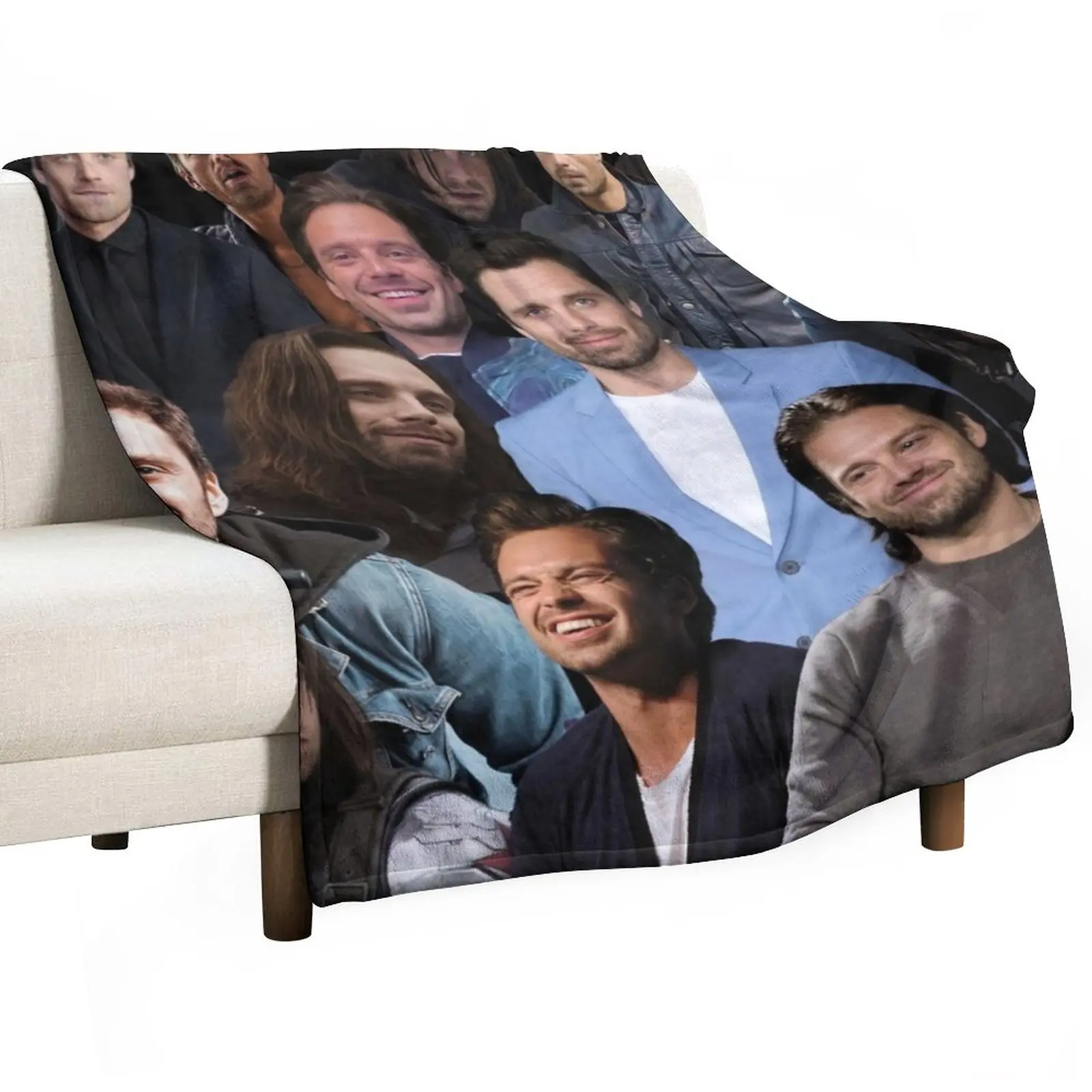 

sebastian collage Throw Blanket Heavy Blanket blankets and throws