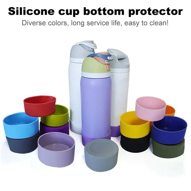 1Pcs Soft New Anti-Slip Silicone Boot Colorful Protective Bottle Bottom Base Soft Cup Sleeve for Owala 24oz 32oz 40oz 3