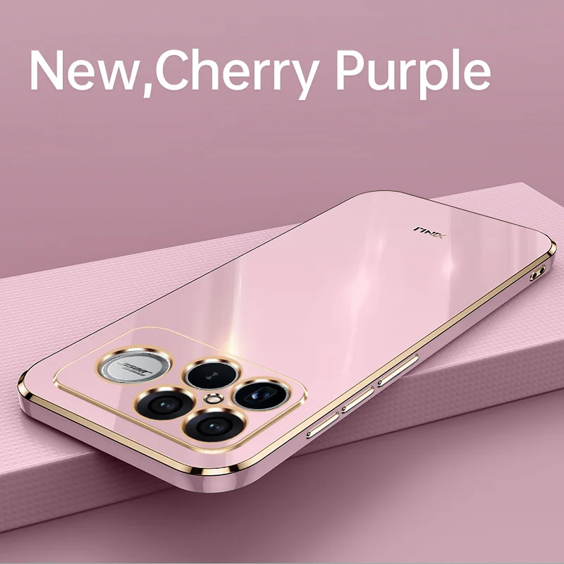 Luxury Electroplated Silicone TPU Case in Straight-Edge Design