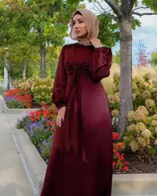 

Ramadan Eid Mubarak Kaftan Dubai Abaya Turkey Muslim Women Hijab Satin Dress Islam Caftan Marocain Dresses Vestidos Robe Femme