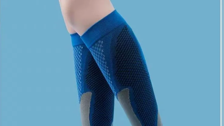 Professional sports calf compression running marathon fitness cycling basketball skipping rope pressure socks long tube_voghion.com