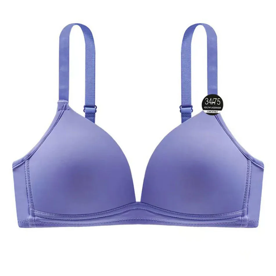 Slim Fit Comfortable Soft Adjustable and Non Removable Without Steel Ring Women Bra Daily Matching Women Bras 6