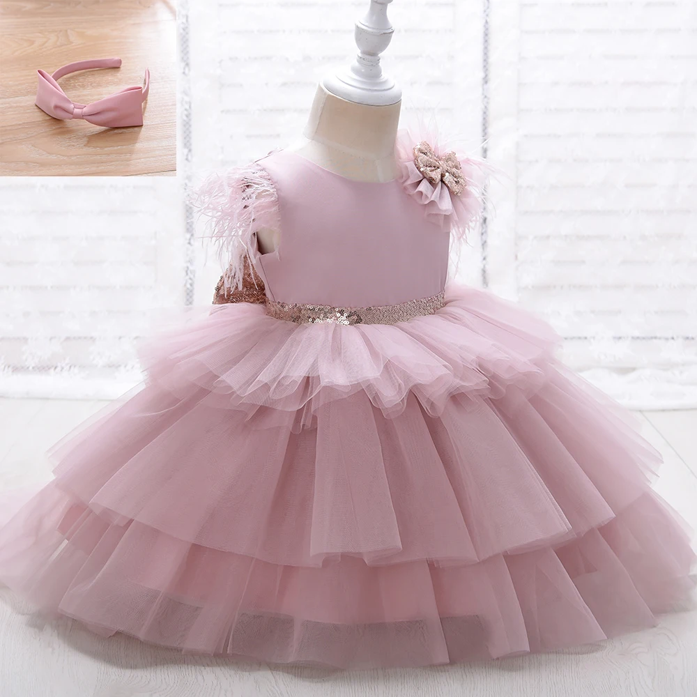 Girls Dress Princess Costume Kids Clothes Tiered Layers Tulle Dress for Children