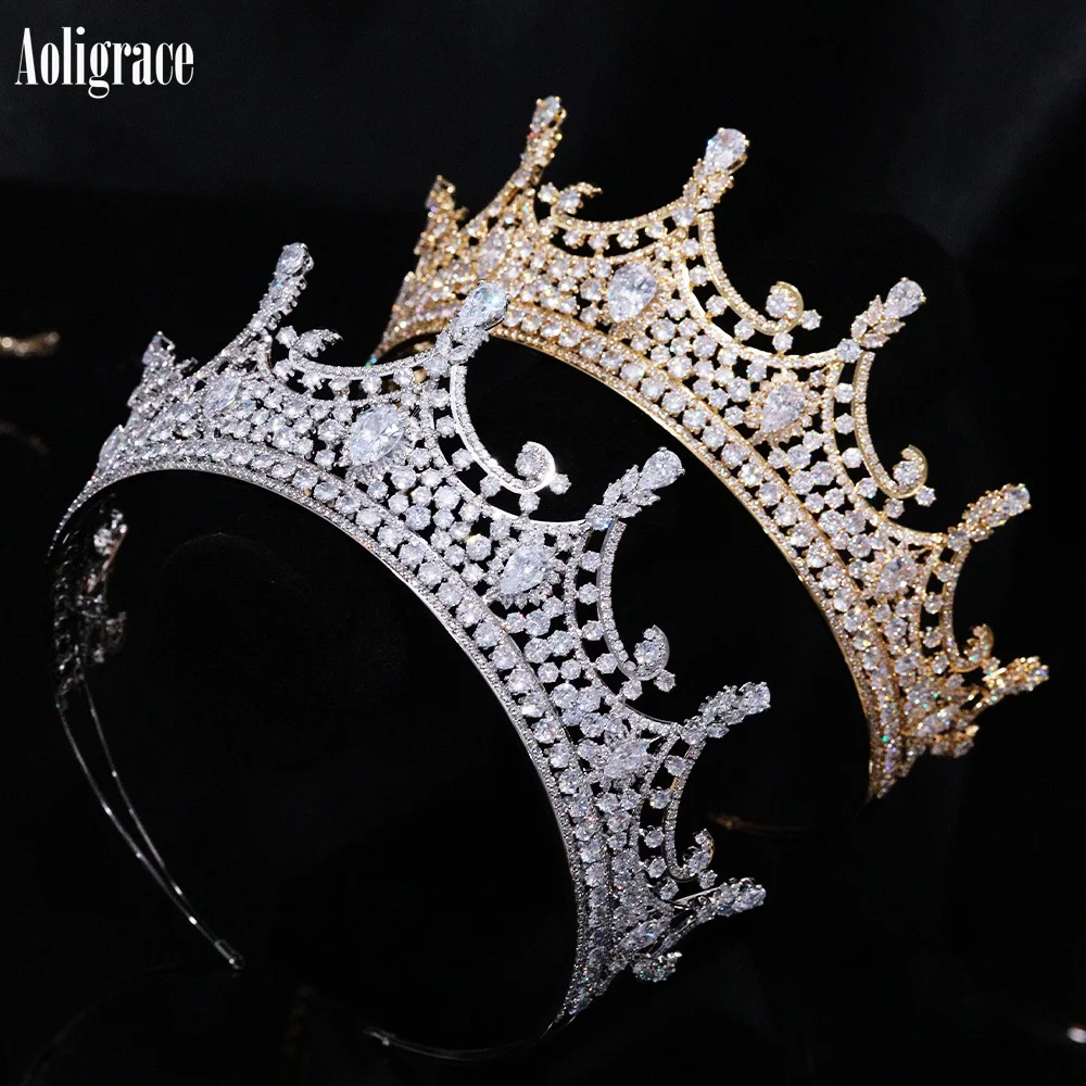 NewCZTiarasandCrownsforWomenZirconPrincessPromPartyQueen