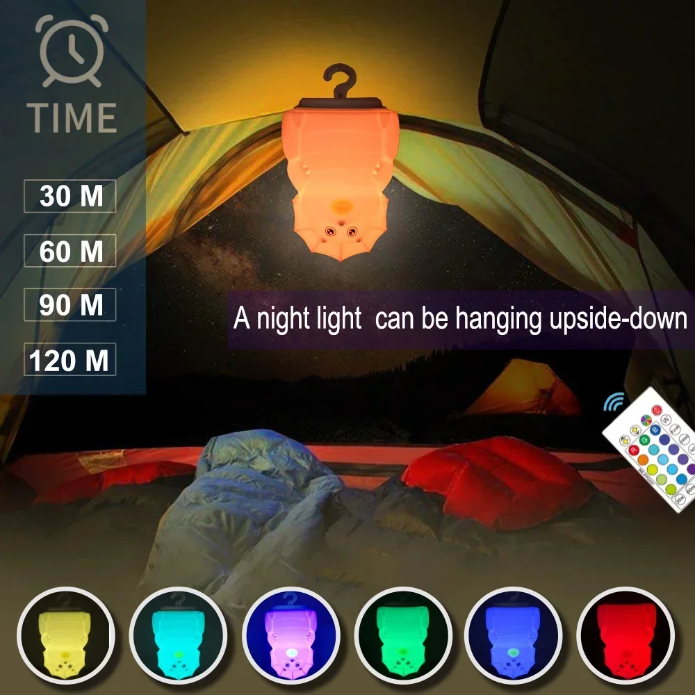 Cute Night Light Dinosaur Desk Lamp USB Charge Animal Night Lamp Cartoon Dinosaur Lamp Baby Sleeping Kid New Year Christmas Gift 4