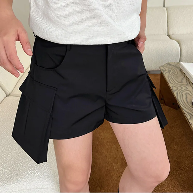 NOYMEI Sexy Pockets Cargo Shorts Fashionable Summer Solid Color Casual Men\'s Pants Personality Trendy 2024 New WA1719