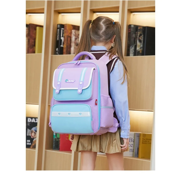 6-12 Years Old Children Fashion Panelled Backpacks New Primary Girls Boys High-capacity British Style School Bags Simple Hot