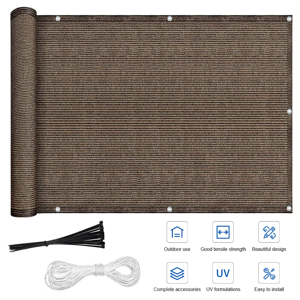 95% Privacy Screen Netting Anti-UV Privacy Screen for Outdoor Back Yard (Coffee)