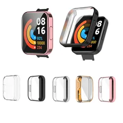 Enhanced Protective TPU Case Cover for Smartwatch with Screen Protector Accessories (Silver)