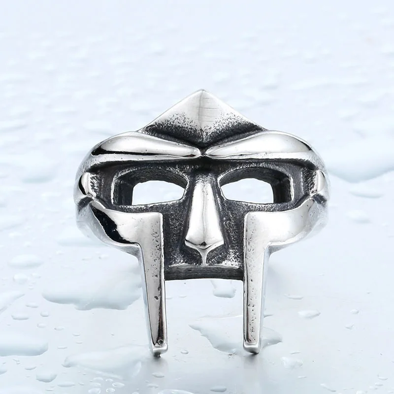 Vintage Classic Gothic Mf Doom Mask Ring Punk Stainless Steel Men's Women's  Red Stone Ring Wholesale Fashion Gifts Jewellery - Rings - AliExpress