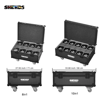 SHEHDS 8/10 PCS 6x18w Wireless Battery Par With Flight Case RGBWA+UV WIFI APP Control Light For DJ Disco Wedding Stage Lighting 4