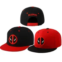 Adult Deadpool Hat Baseball Cap Cosplay Film Character Hip Hop Adjustable Duckbill Hats Flat Brim Sunshade Outdoor Unisex Caps 1