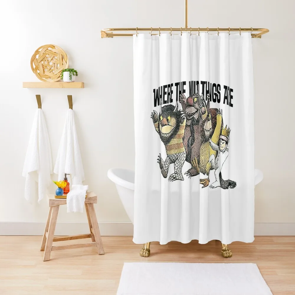 

Where The Wild Things Are T-ShirtWHERE THE WILD THINGS ARE Shower Curtain Waterproof Bath And Anti-Mold Bathroom Decor Curtain