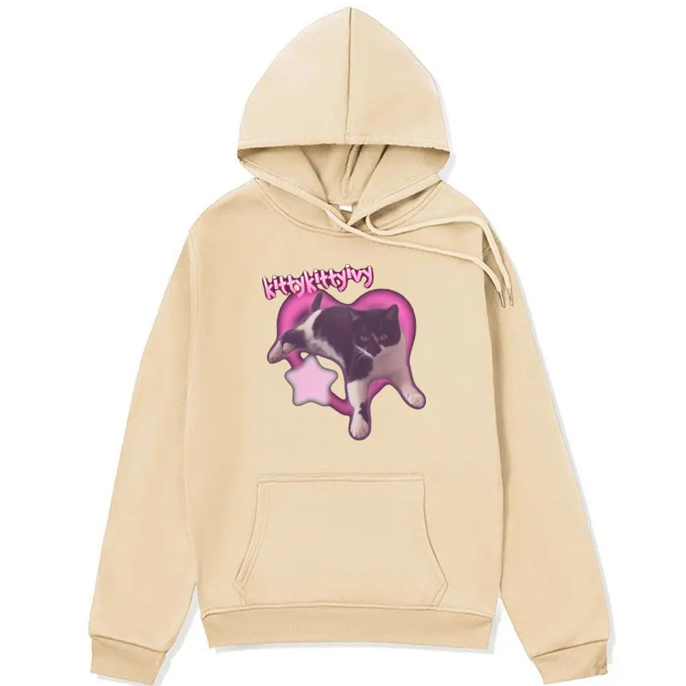 Cat Meme Funny Graphic Hoodie Male Fashion Casual Oversized Sweatshirt Men Women Winter Cartoon Long Sleeve Pullover Hoodies