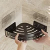 New 2/1 PCS Adhensive Bathroom Shampoo Holder Shower Caddy Shelves Storage No Drill Shelf Corner Towel Shelves For 1