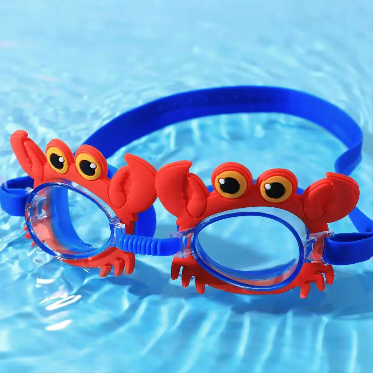 Crab Shape Children's Diving Glasses Children Swimming Goggles Waterproof Anti Fog Adjustable Glasses 4
