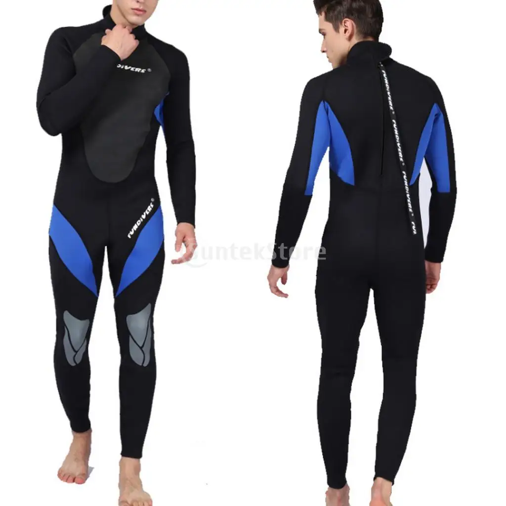 Terno de mergulho em neoprene premium para homens, 3mm, mangas compridas, fato térmico, natação, mergulho, inverno