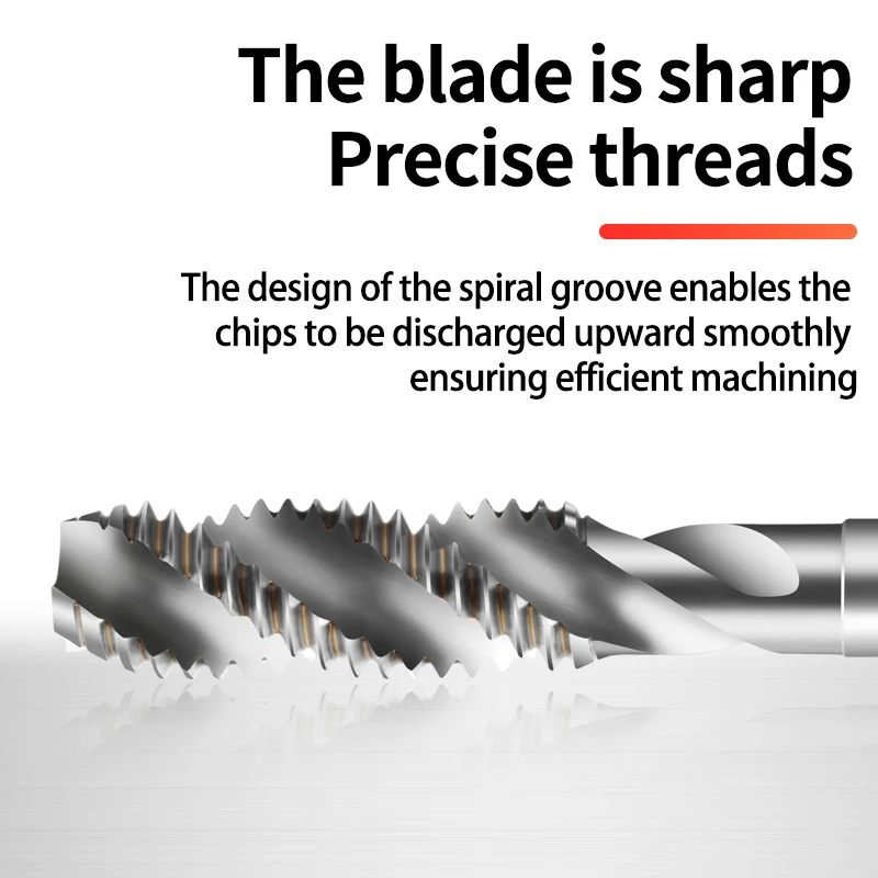 HSSE-M35 JIS Standard Long Shank 100 150 MM Spiral Fluted Tap M12 M14 M16 M3 M4 M5 M6 M8 M10 Machine