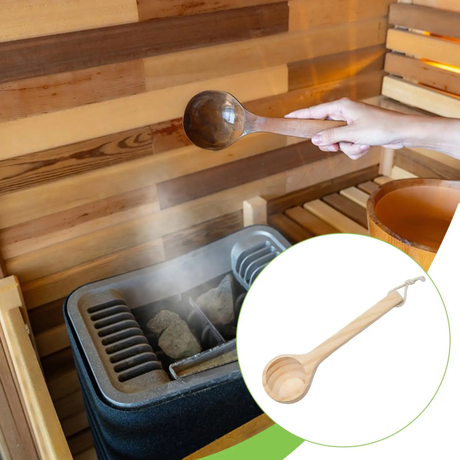 사우나 국자 다목적 전문가용 실용적이고 편안한 견고한 호텔용 사우나 액세서리 사우나룸 욕실 겨울 스파