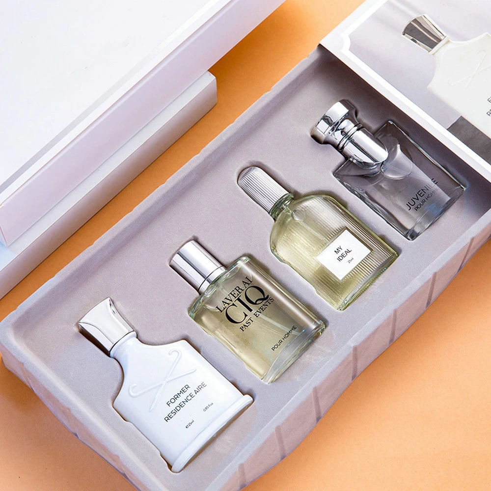 Men Perfume Gift Box 100ml Four Piece Set Lasting Fragrance Body Spray Plant Floral Scent Pheromone Cologne Perfumes Masculinos 1