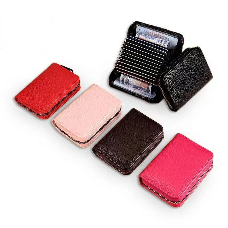 

Card bag for women small and delicate anti-demagnetization anti-theft swipe card cover for men multi-card bank card cover