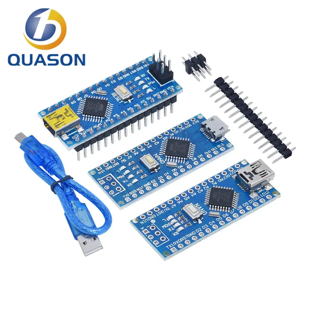 1 Pz Promozione Per Arduino Nano 3.0 Atmega328 Controller Scheda Compatibile Modulo Wavgat Scheda Di Sviluppo Pcb Senza Usb V3.0