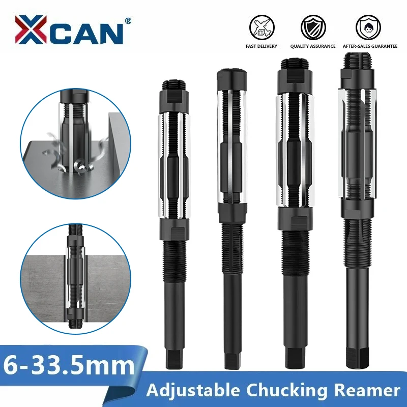 XCAN Adjustable Hand Reamer Machine Cutting Tools 6 7 8 9 10 11 12 13 15 17 19 21 23 26 29 30mm Hand Tools 