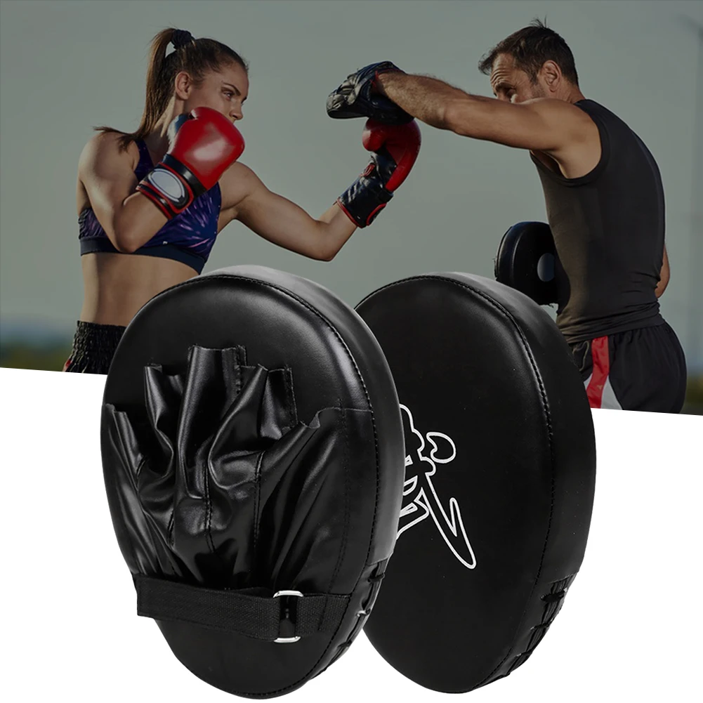 Boxing Hand Target PU Leather 5-Finger Hand Target Wear Resistant Punching Mitts Boxing Focus Pads for Martial Arts Training