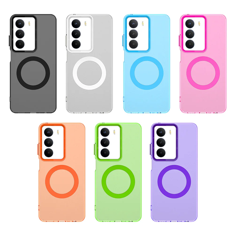 Frosted Clear Slim Protective Magnetic Phone Case