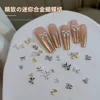 10Pcs Mini Hollow Butterfly Knotbow Nail Art Charms 3D Metal Silver/Gold Alloy Nail Art Decoration DIY Nail Accessories 2