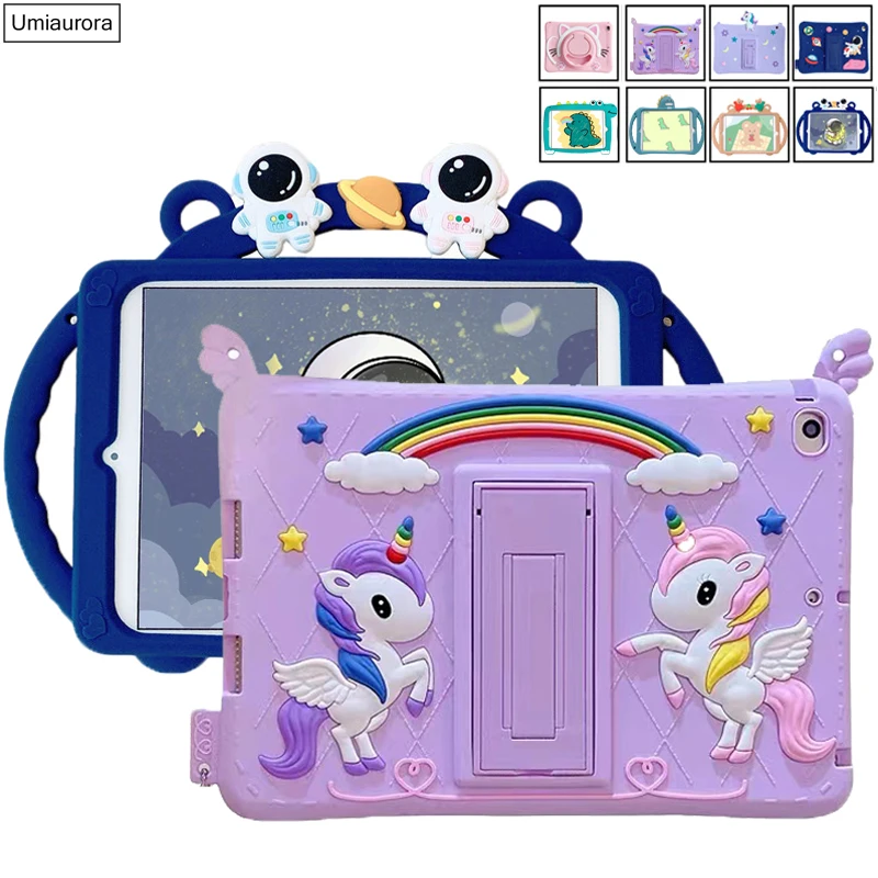 dos Desenhos Animados Cases para Huawei Matepad Pro 11 10.8 10.4 T10 T10s Mediapad t5 m5 Lite 8.0 10 10.1 Tablet Capa de Silicone Suporte Funda Crianças