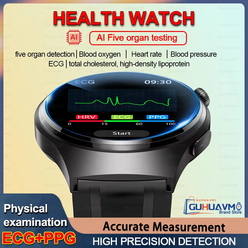 2026New Health Sport ECG AI Diagnosis Smart Watches Men Heart Rate Blood Pressure IP68 Waterproof Smartwatches For Men women