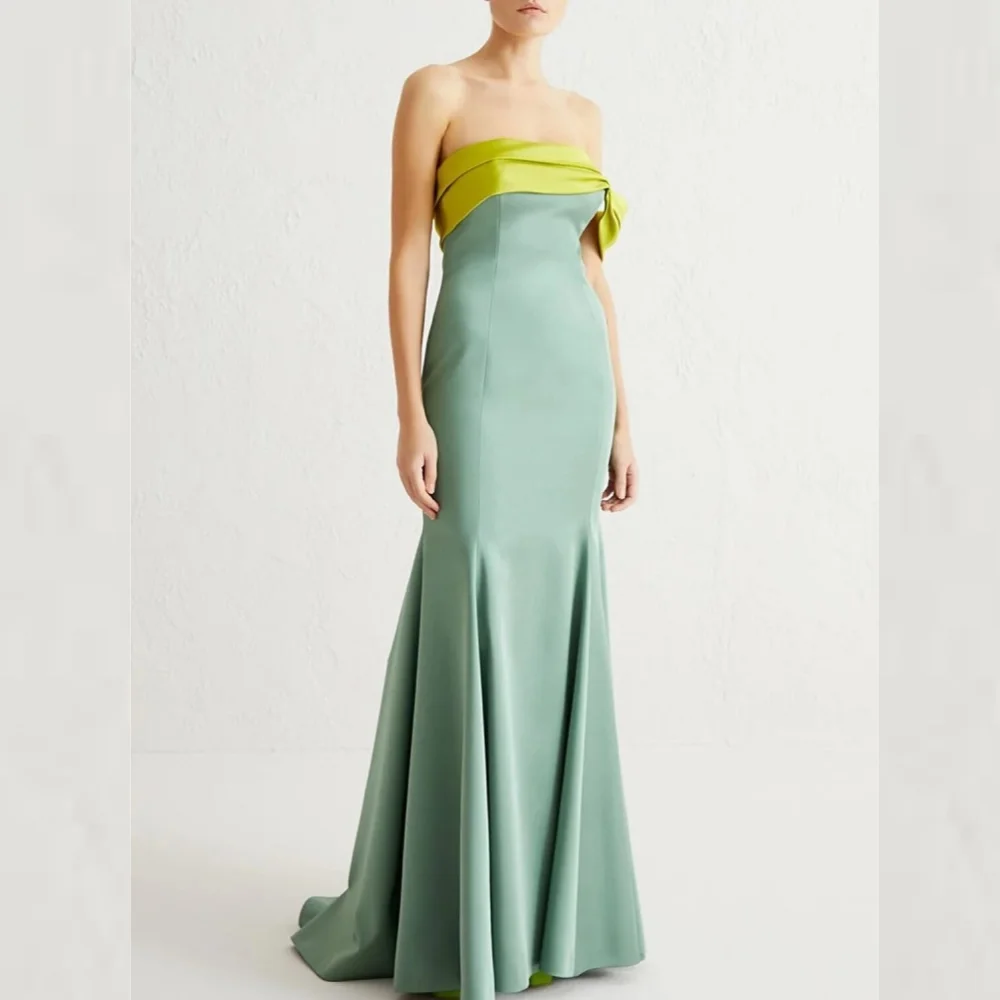 

Ball Dress Evening Saudi Arabia Jersey Draped Pleat Ruched Homecoming A-line Strapless Bespoke Occasion Gown Long Dresses